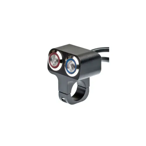 Discount Întrerupător moto din aluminiu cu 2 butoane pentru ghidon, model WG12