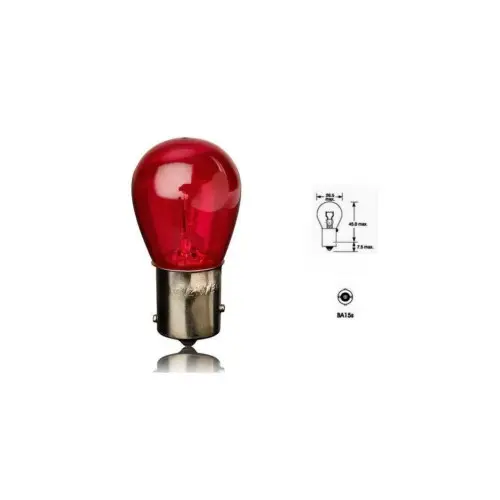 Plată sigură Set 10 becuri auto roșii 12V 21W BAY15S, o fază, pentru stop/semnalizare