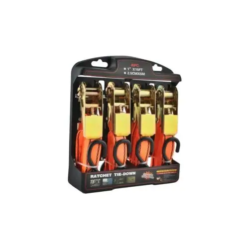 Reducere extra Set 4 chingi de ancorare cu clichet 600–700 kg, 4,1 m, 25 mm (OEM)