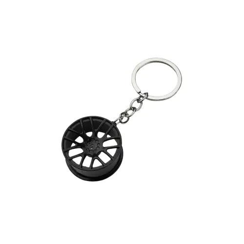 Breloc chei auto metalic tip jantă sport, design realist, cromat – KC-101 Promoție