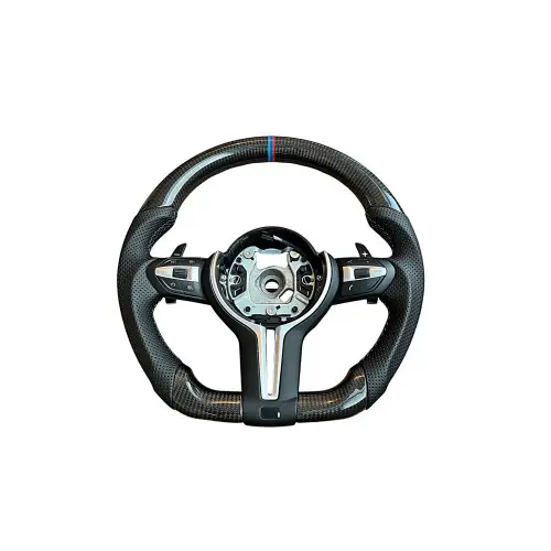 Disponibil imediat Volan sport din piele si carbon pentru BMW Seria 5/6/7 F10-F13, F01-F02 (OCH-06)