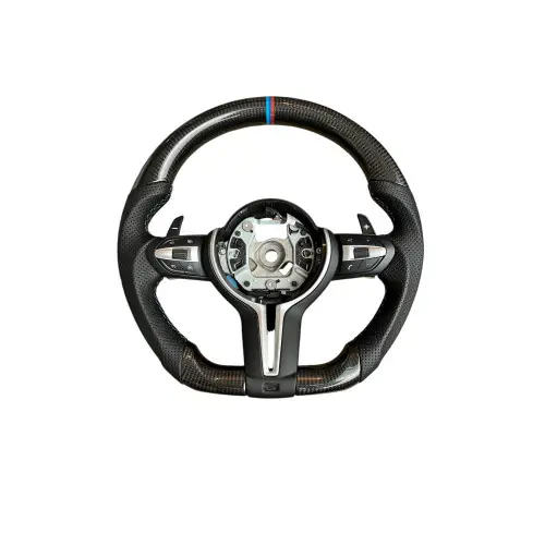 Comandă acum Volan sport BMW piele si carbon, cu padele, pentru Seria 1-4 F si X3/X5 (OCH-10)