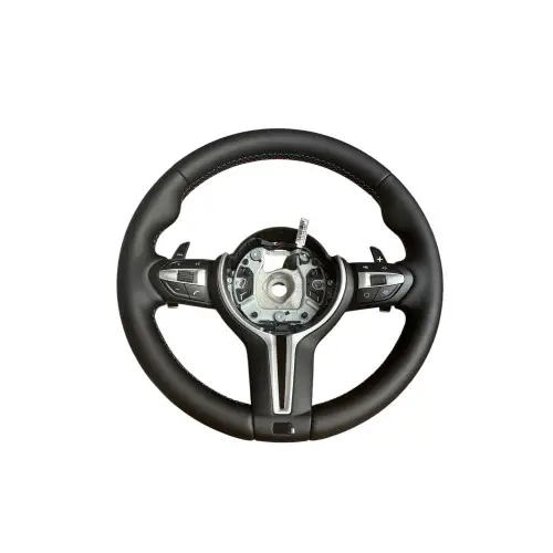 Bestseller Volan sport din piele cu padele, compatibil BMW Seria 1/3, X1, X5, X6, Z4 (OCH-12)