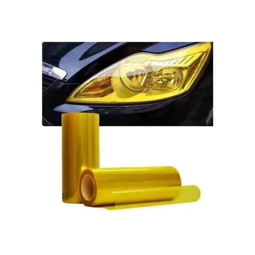 Rola folie protectie faruri si stopuri TPH galbena premium, auto-regeneranta, 0,6 x 10 m Reducere specială