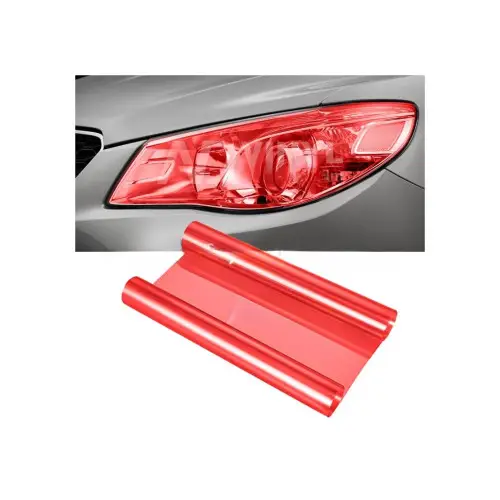 Folie protecție faruri/stopuri TPH roșie, auto-regenerantă, 60x60 cm (LM-TPH07) Premium