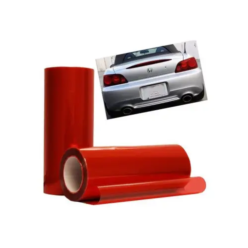 Rola folie protectie faruri si stopuri TPH rosie premium, auto-regeneranta, 0,6x10 m Livrare gratuită