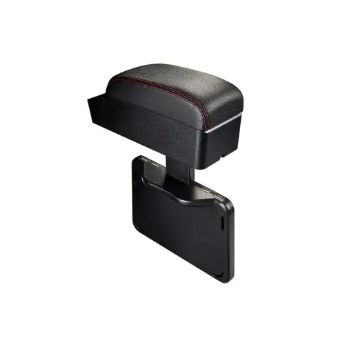 Cotieră auto universală neagră cu cusătură roșie, piele ecologică (Cod 1309) Reducere