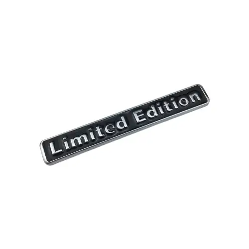 Preț mic Emblemă auto metalică Limited Edition din aluminiu, crom-negru, 22 x 2,7 cm