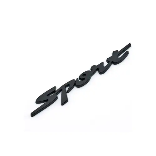 Preț redus Emblemă metalică auto „SPORT” neagră, 12.8 x 2.1 cm (Cod JS-15)