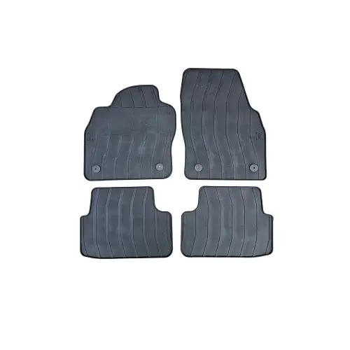 Set covoare cauciuc pentru Volkswagen Polo 2017+ cu clipsuri, negre (KROM014) Retur ușor