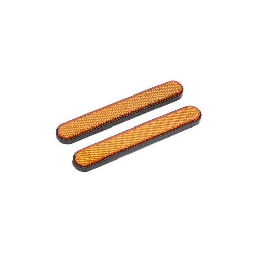 Set 2 reflectoare auto dreptunghiulare galbene 170x33 mm cu adeziv Reduceri