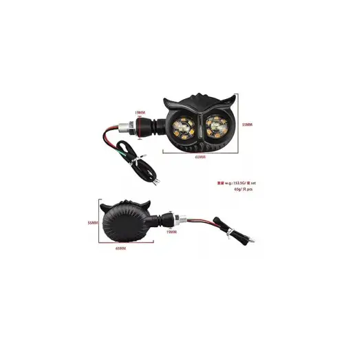 Reducere de preț Set semnalizări moto 12V cu DRL alb și semnalizare galbenă, universal (2 buc.)
