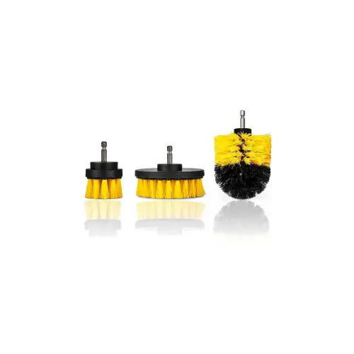 Set 3 perii de curățare cu adaptor pentru bormașină și șurubelniță, rigide Retur gratuit