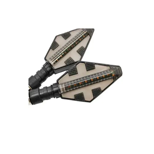Semnalizări moto LED 12V cu lumină de zi albă și semnal galben, set 2 (FS-1213) Bestseller