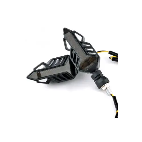 Doar azi Set semnalizari moto LED albe 12V, 2 bucati, model universal FS-1215
