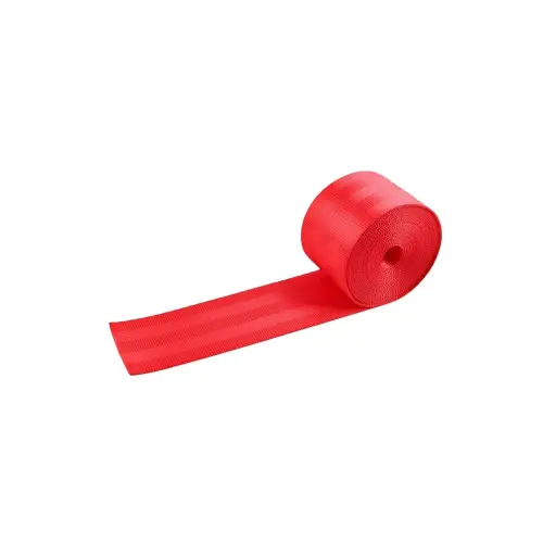 Preț mic Bandă centură de siguranță auto roșie din poliester 46 mm, rolă 100 m (FST-CENT1)