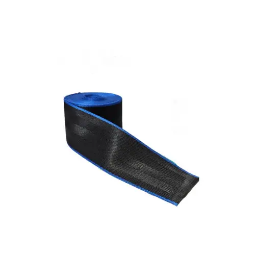 Bandă pentru centură de siguranță auto din poliester, 46 mm, negru/albastru, rolă 100 m Ofertă de sezon