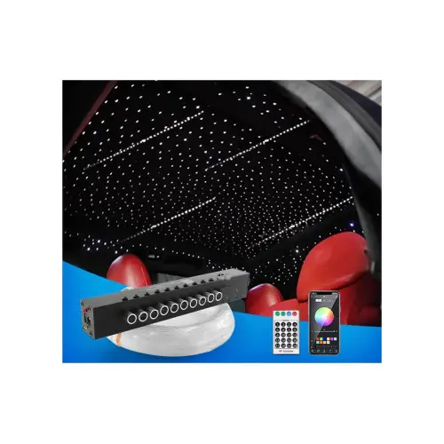Kit plafon înstelat cu fibră optică RGB+W, 700 fire 3 m, efect meteorit, 12V Reducere de preț