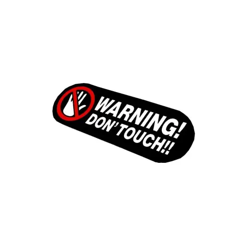 Popular Abtibild de avertizare „Warning! Don’t touch” autoadeziv, 9x3 cm (XS-06)