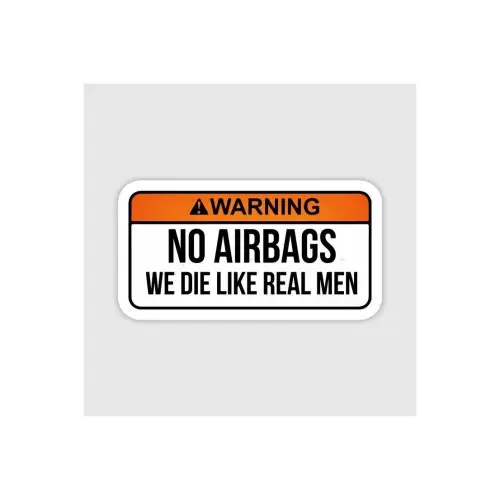 Abtibild auto „Warning No Airbags” 9x5 cm, cod XS-07 Ieftin