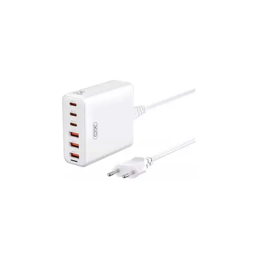 Transport gratuit Încărcător de rețea XO 75W cu cablu 1.5 m, 6 porturi (3 USB-A + 3 USB-C) XO-L133