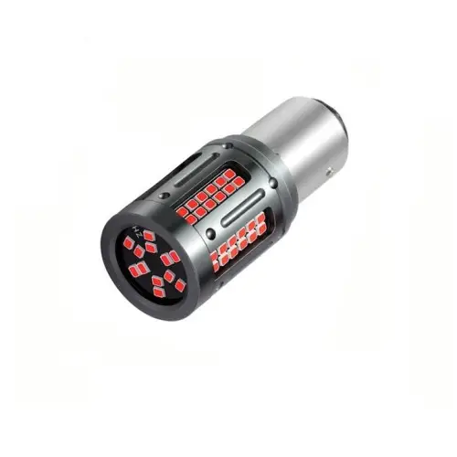 Set 2 becuri LED BA15S roșu 1000 lm, Canbus, 12–24V, 84 SMD, 25W (HH004) Ultima șansă