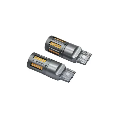 Set 2 becuri LED T20 7440 Canbus, 84 SMD, galben, 1000 lm, 25W, 12-24V (HH010) Cumpărături sigure