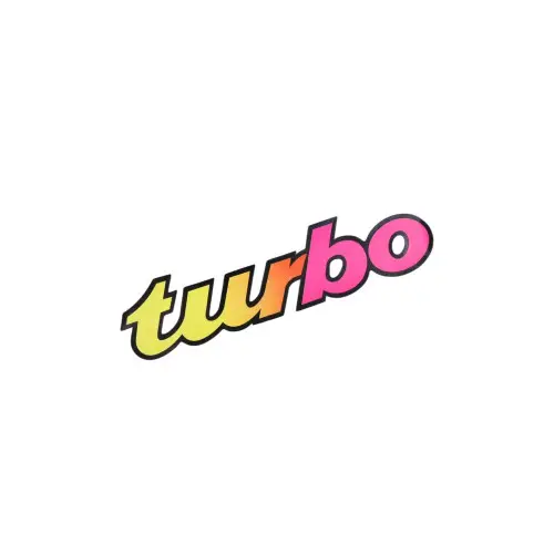 Abțibild Turbo auto 50x13,5 cm roșu-galben, decorativ pentru exterior și interior (T01) Mai ieftin
