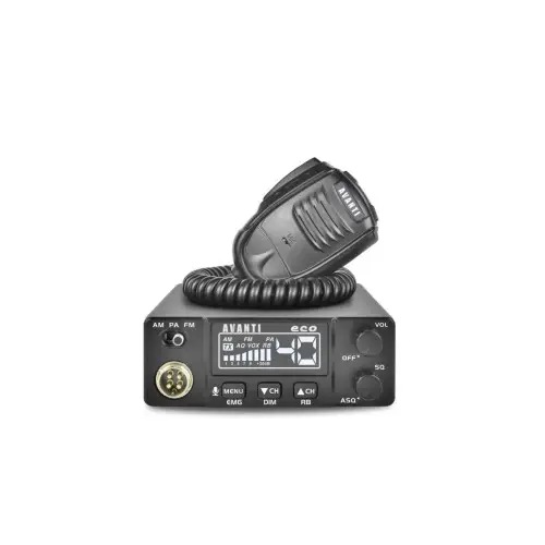 Vezi acum Stație CB auto Avanti ECO 4W AM/FM/PA cu ASQ, Roger Beep și dimmer