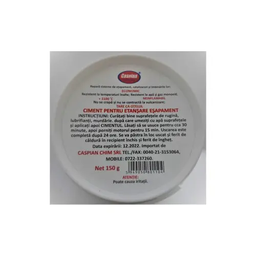 Discount Ciment pentru etanșare eșapament Caspian 150 g, rezistent 1100°C (801104)