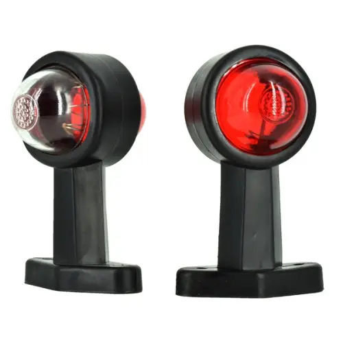 Vezi acum Lampă gabarit LED 24V 14x30 mm, 6 LED, lumină roșu/alb pentru camion