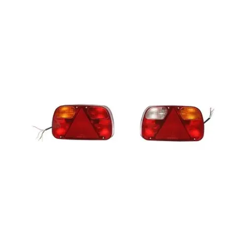 Super ofertă Set lămpi spate 12V BK69030 237x137x57 mm, stânga + dreapta, cu triunghi reflectorizant