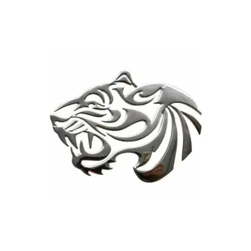 Abțibild auto crom cap de tigru tribal DZ-27, decor universal pentru caroserie Chilipir
