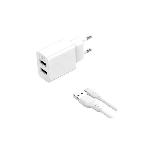 Transport gratuit Încărcător de rețea USB 2.4A cu cablu Lightning pentru iPhone, XO-L109A