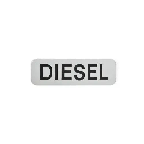 Ultima șansă Ornament metalic auto Diesel din aluminiu cromat, 7x2 cm, autoadeziv