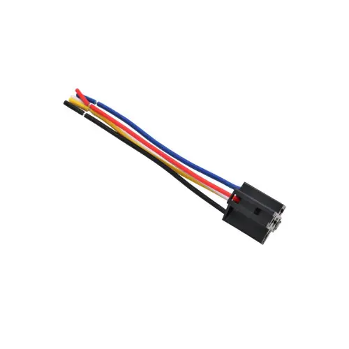 Cumpără online Mufă releu auto 5 pini cu cablaj 11 cm, fire colorate, plug & play