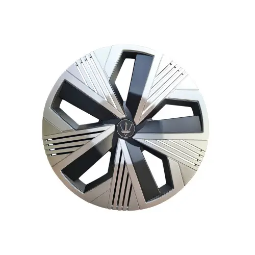 Set 4 capace roți Evo 15 inch, argintiu-negru, pentru jante oțel (WR3-3BK-15) Reducere