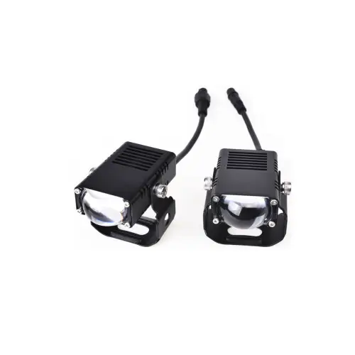 Set 2 proiectoare LED cu lupa 15W pentru grilă, lumină albă/galbenă, 12-24V Ofertă exclusivă