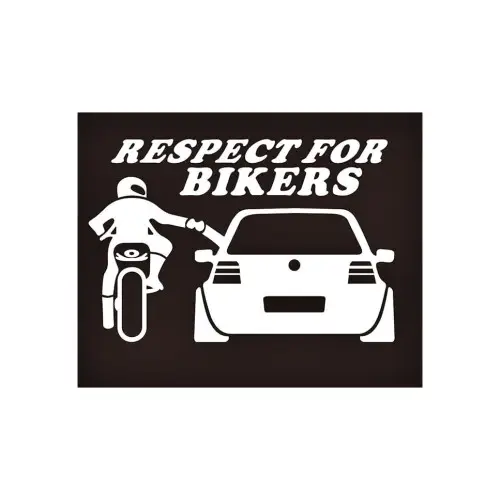 Retur gratuit Abțibild auto moto „Respect For Bikers” 13x8 cm, rezistent UV/apă, XL-19