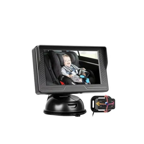 Cameră auto pentru bebeluși cu monitor IPS 4.3 inch, conectare cu fir (A4214) Reducere specială
