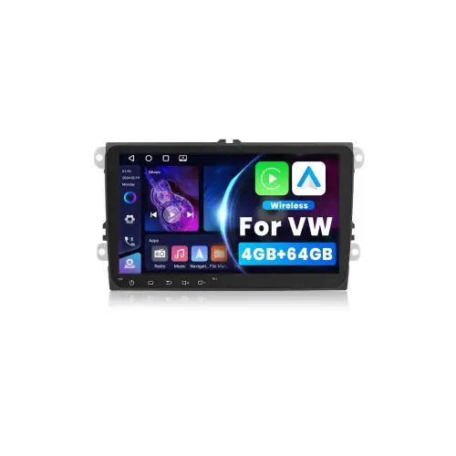 Livrare expres Navigatie Android VW 9 inch, 4GB RAM 64GB, CarPlay/Android Auto wireless, GPS, Wi‑Fi (A3852)