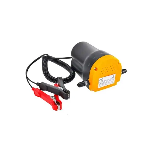 Retur gratuit Pompa electrica portabila pentru ulei si motorina 12V 80W, cu cleme baterie (T8031)