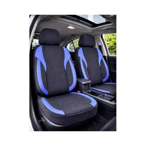 Set huse scaune auto universale XL Premium, fractionate, pentru SUV si limuzine, negru-albastru Ofertă exclusivă