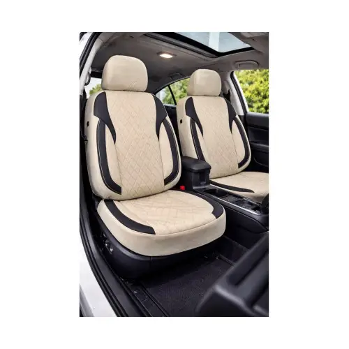 Preferatul clienților Set huse scaune auto universale XL Premium, fracționate, bej/negru (SUV & limuzine)