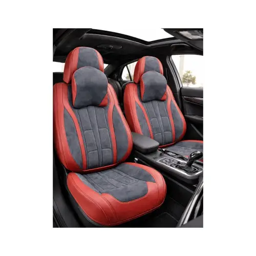 Set huse scaune auto universale fractionate 9D Premium rosu/gri antracit Comandă acum