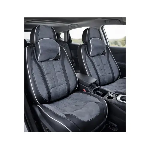 Livrare expres Set huse scaune auto universale 9D Premium, fractionate, negru-gri antracit