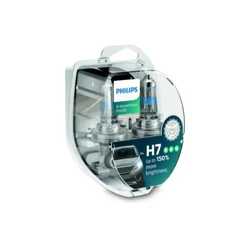 Set 2 becuri auto halogen H7 12V Philips X-tremeVision Pro150 +150% lumina Premium