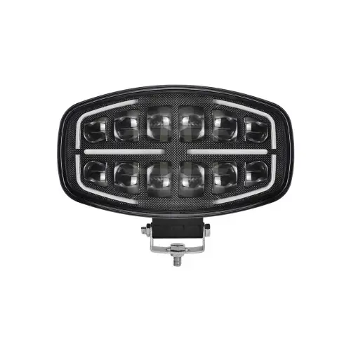 Proiector LED auto 75W cu 2 faze si DRL alb/portocaliu 12V/24V, omologare E9 Reducere de preț