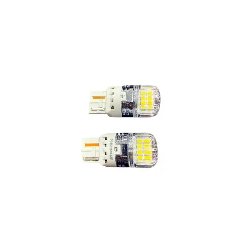 Set 2 becuri auto LED T20 7440 W21W CANBUS, 16 SMD, 620 lm, alb rece Expediere rapidă