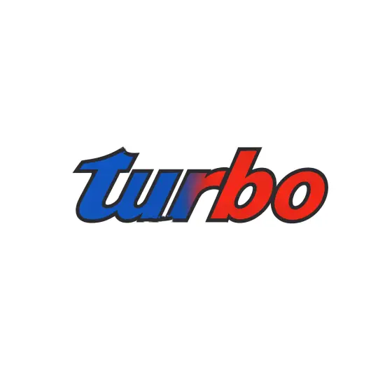 Abtibild Turbo auto 50x13,5 cm albastru-rosu, autocolant rezistent pentru exterior/interior Plată sigură